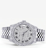 Iced Out Moissanite Jubilee Band Elegant Wrist Watch