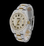 Dual Tone Moissanite Iced Out Hip Hop Datejust Watch