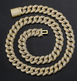 Moissanite Iced Out Miami Cuban Link Hip Hop Chain