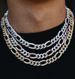 Figaro Link Iced Out Moissanite Diamond Hip Hop Chain