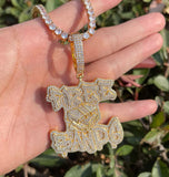 Free Bands Iced Out Moissanite Hip Hop Pendant