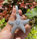 Moissanite Beach Star Pendant Fully Iced Out Hip Hop Pendant