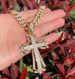 Iced Out Hollow Cross VVS Moissanite Hip Hop Pendant
