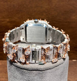 Iced Out Moissanite Vintage Style Luxury Watch