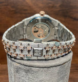 Iced Out Dual Tone Moissanite Men's Watch