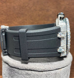 Iced Out Colorless Moissanite Rubber Strap Men's Watch For Her