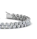 Round Brilliant Cut Moissanite Double Row Tennis Bracelet