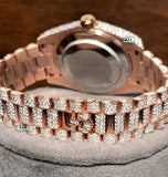 Iced Out Moissanite Daydate Luxury Wrist Watch
