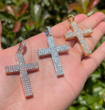 Iced Out Moissanite Unisex Cross Pendant Gift
