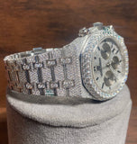 Chrono Dial Iced Out Full Moissanite Diamond Automatic Wrist Watch