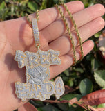 Free Bands Iced Out Moissanite Hip Hop Pendant