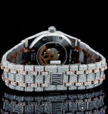 Dual Tone Moissanite Diamond Iced Out Hip Hop Watch