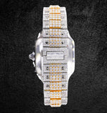 Moissanite Diamond Dual Tone Iced Out Watch