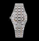 Dual Tone Iced Out Moissanite Luxury Watch For Him