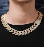 VVS1 Moissanite Diamond Iced Out Cuban Link Hip Hop Chain