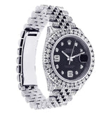 Iced Out Moissanite Diamond Black Dial Wrist Watch