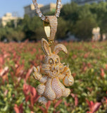 Bling Bunny Moissanite Iced Out Hip Hop Pendant