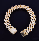 Iced Out Cuban Link Moissanite Hip Hop Bracelet