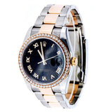 Dual Tone Moissanite Diamond Elegant Wrist Watch