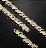 Iced Out Moissanite Diamond Rope Twisted Hip Hop Chain