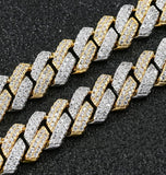 Moissanite Iced Out Cuban Link Hip Hop Chain For Men's