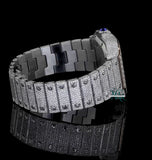 Rainbow Numeral Iced Out Moissanite Formal Style Wrist Watch