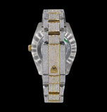 Dual Tone Moissanite Iced Out Hip Hop Datejust Watch