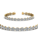 Marquise Cut Moissanite Diamond  Tennis Bracelet