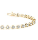 Round Cut Moissanite Diamond Unique Tennis Bracelet