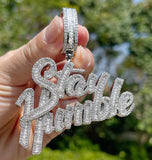 Moissanite Stay Humble Iced Out Hip Hop Pendant