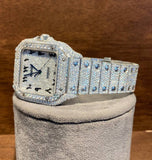 Luxury Moissanite Watch With Arabic Numerals Fully Iced Out Style