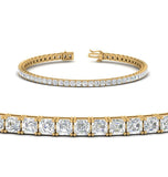 Asscher Cut Moissanite Tennis Bracelet