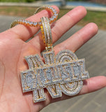 Moissanite Iced Out No Excuse Pendant For Him