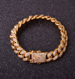 Cuban Link Iced Out VVS1 Moissanite Rapper Style Hip Hop Bracelet
