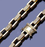 VVS1 Moissanite Rolo Link Hip Hop Bracelet For Men's