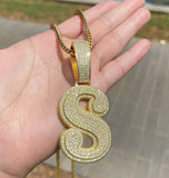 Personalized Iced Out Moissanite Alphabet Letter Pendant