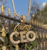 Custom Letter Young CEO Pendant VVS Moissanite Bling Necklace
