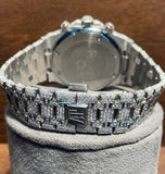 Chrono Dial Iced Out Moissanite Wrist Watch For Him
