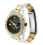 Fabulous Iced Out Moissanite Diamond Black Dial Watch