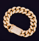 VVS1 Moissanite Diamond Iced Out Cuban Link Bracelet