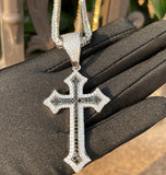 Moissanite Iced Out Christian Cross Pendant