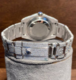 Iced Out Date Display Moissanite Watch For Men's