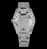 Iced Out Moissanite Diamond Datejust Watch