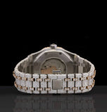 Iced out Dual Tone Moissanite Diamond Luxury Wrist Watch