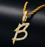 Moissanite Diamond Customized Alphabet Pendant