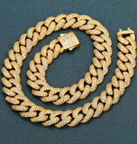 Iced Out Moissanite Diamond Cuban Link Rapper Style Chain