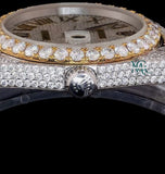 Classic Dual Tone Datjust Moissanite Diamond Hip Hop Watch