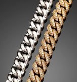 Iced Out VVS1 Moissanite Diamond Cuban Chain For Men's