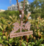 Born for Greatness Moissanite Hip Hop Pendant For Him