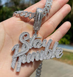 Moissanite Stay Humble Iced Out Hip Hop Pendant